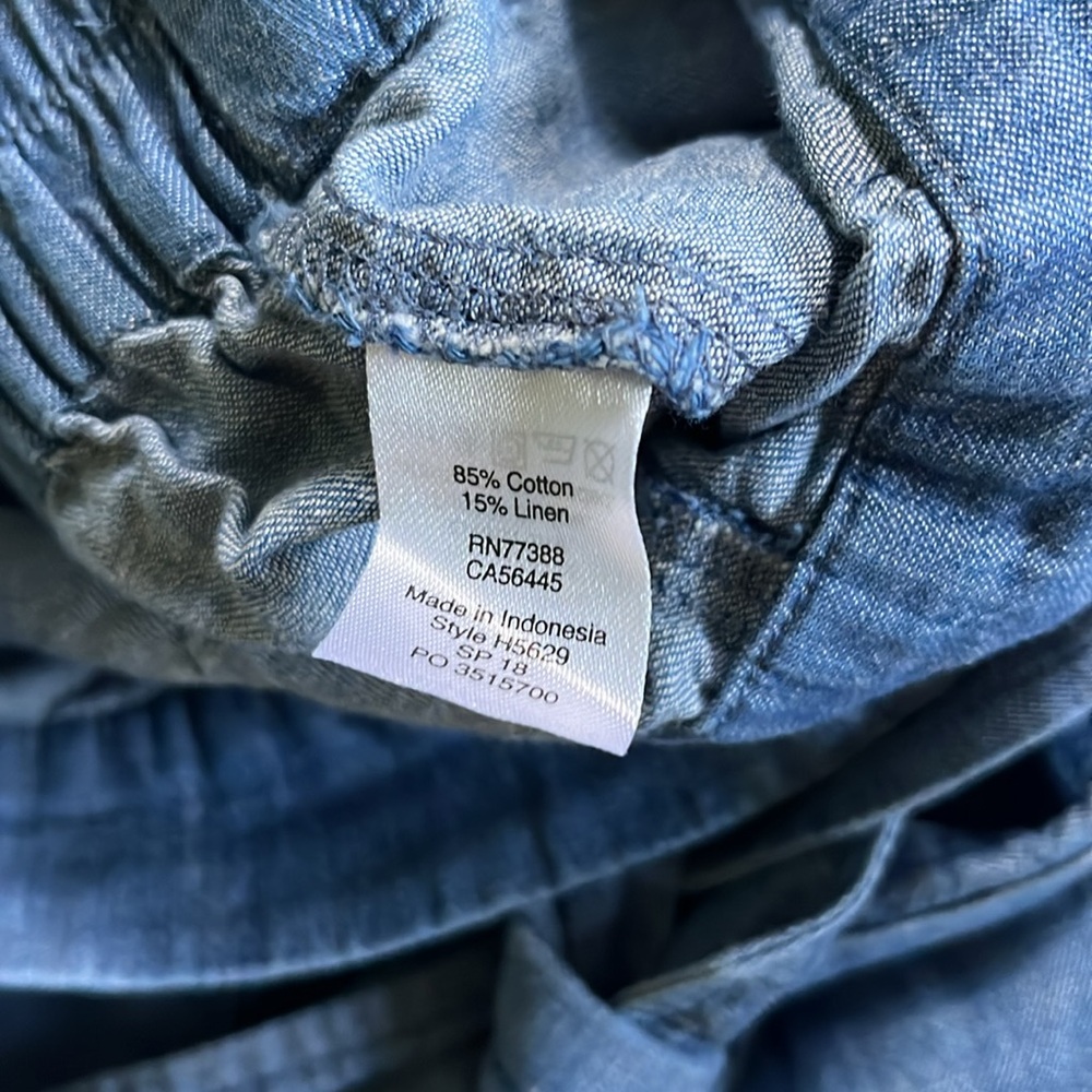 J. Crew Factory Chambray Tie Waist Pants - Picture 3 of 5